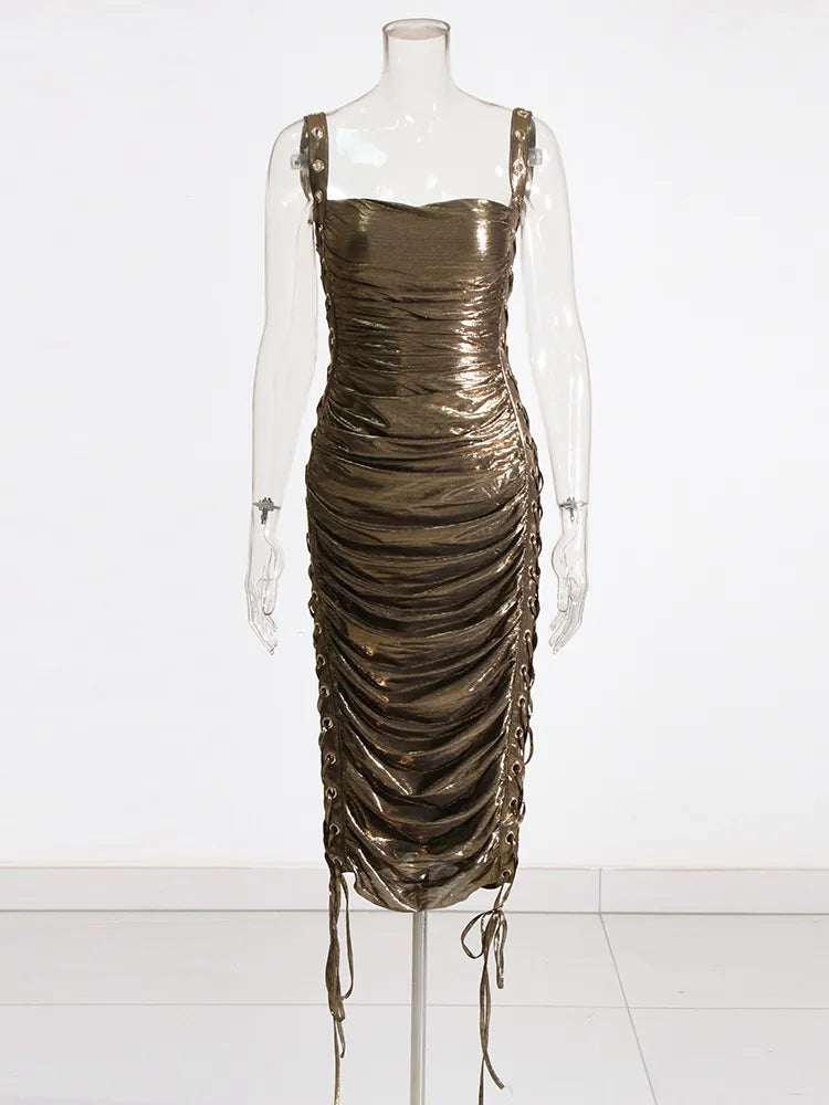 Zalia Atelier | Metallic Midi Dress