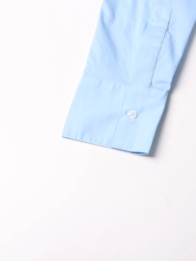 Light Blue Crop Shirt