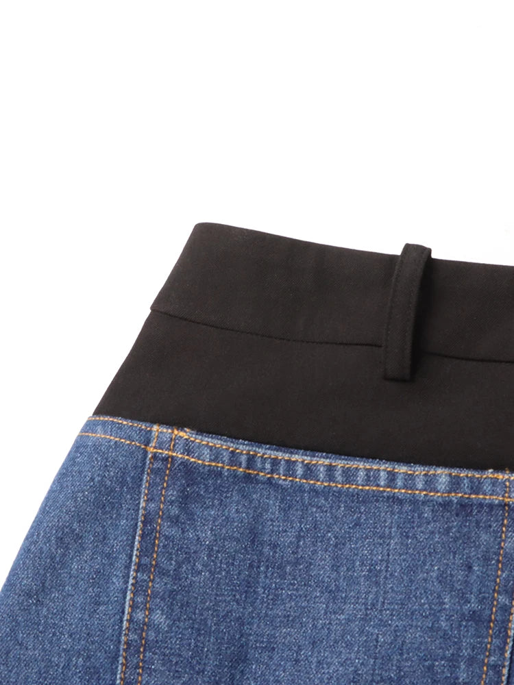 Denim Skirt with Split