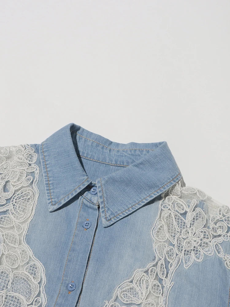 Denim and Lace Shirt