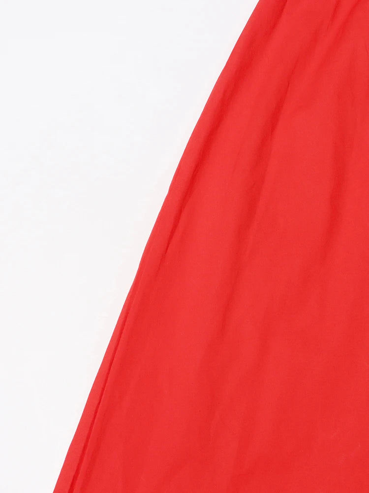 Red Applique Maxi Dress