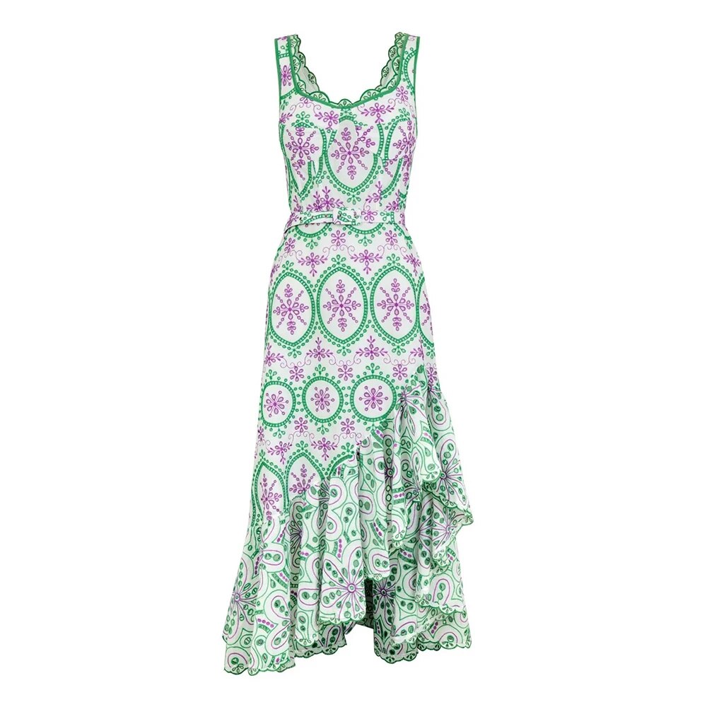 Broderie Midi Dress