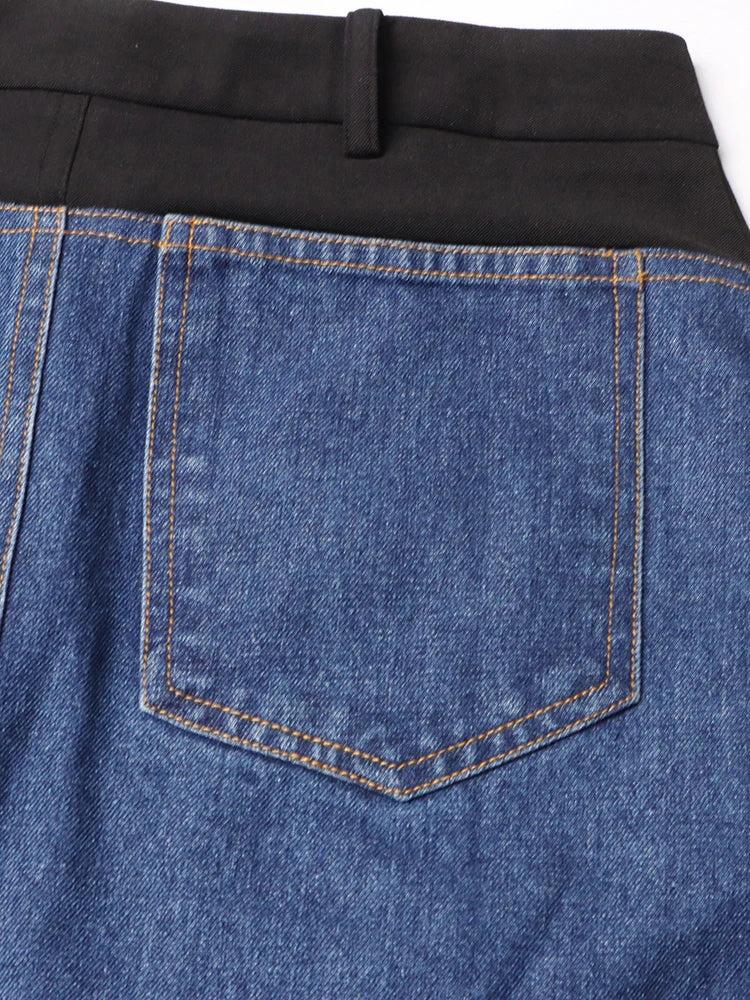 Denim Skirt with Split