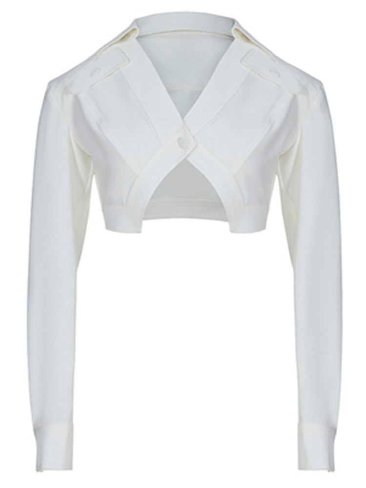 White Crop Blouse