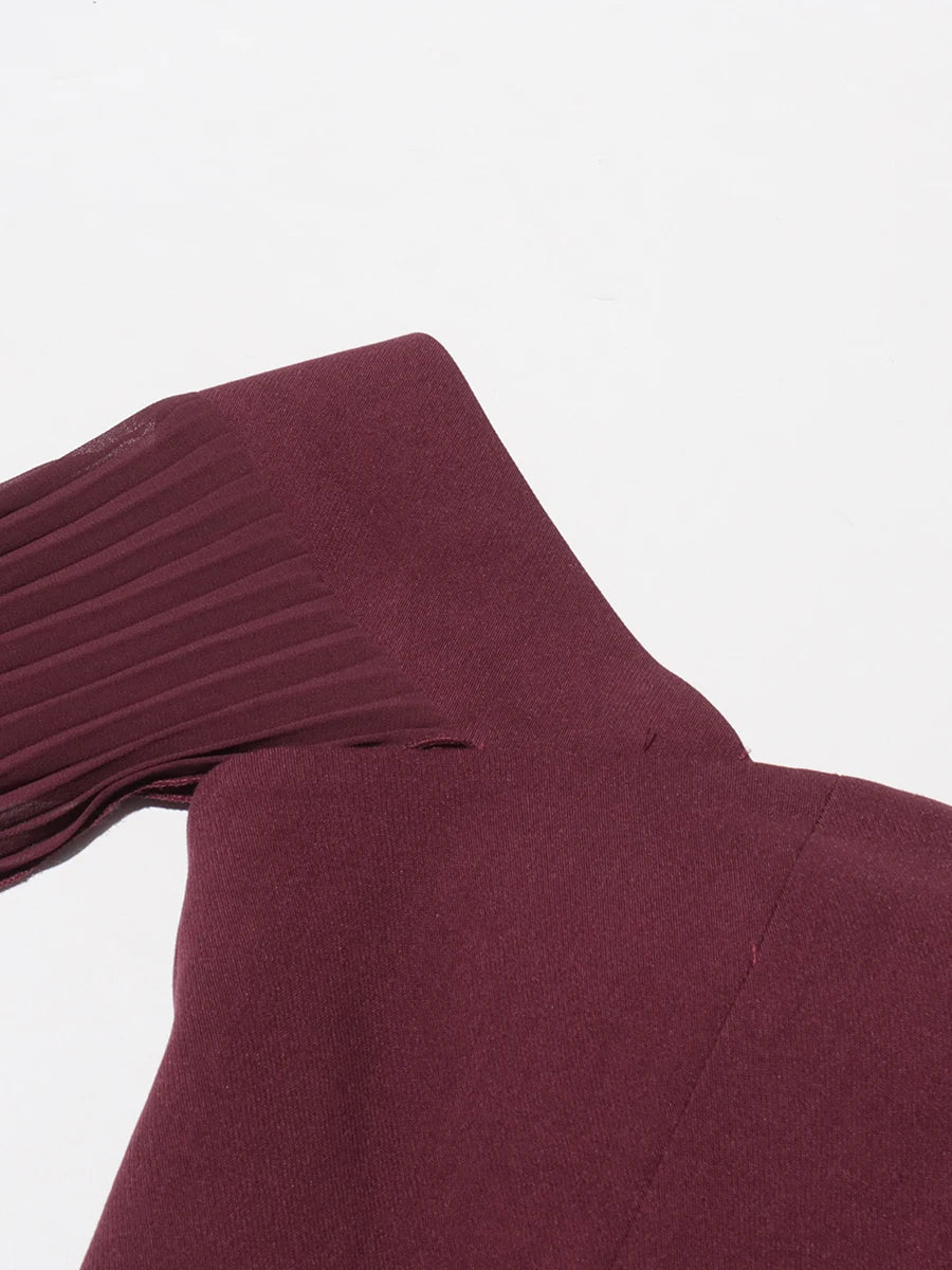 Burgundy Top and Skirt Set