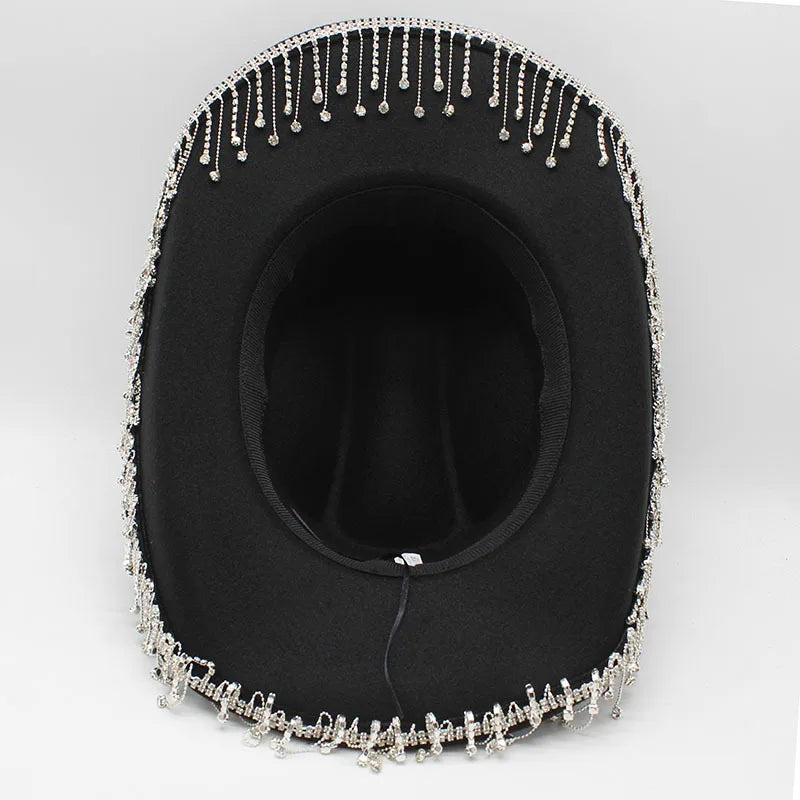 Rhinestone Fringe Hat