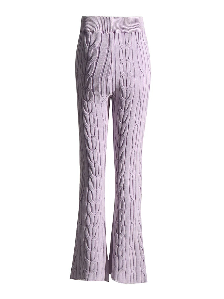 Purple Knit Pants | Zalia Atelier