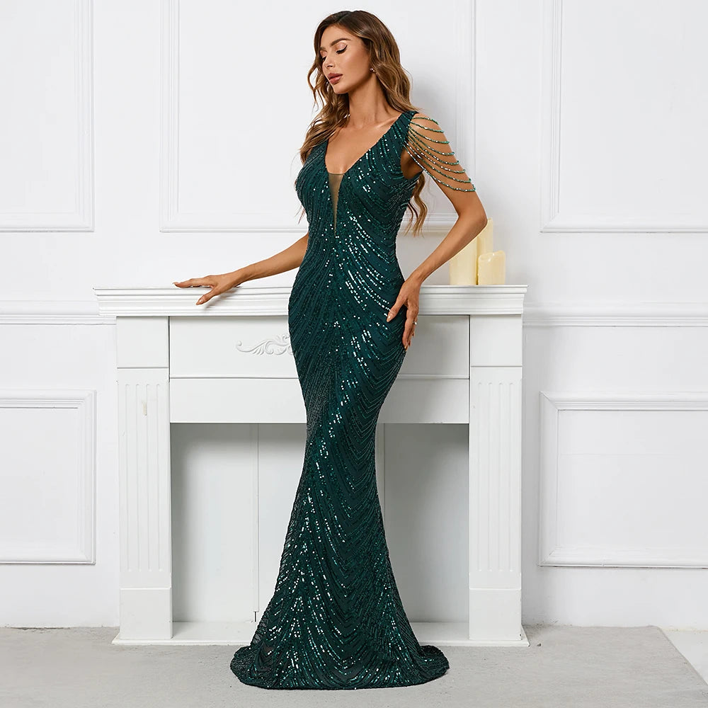 Bead and Sequins Gown