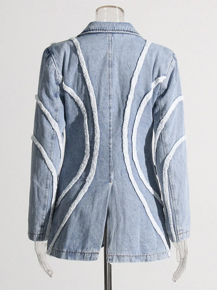 Patchwork Denim Blazer | Zalia Atelier