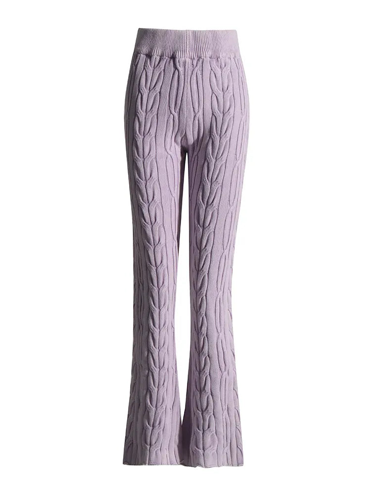 Purple Knit Pants