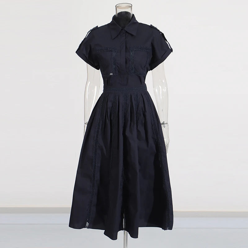 Zalia Atelier | Top and Skirt Set Black
