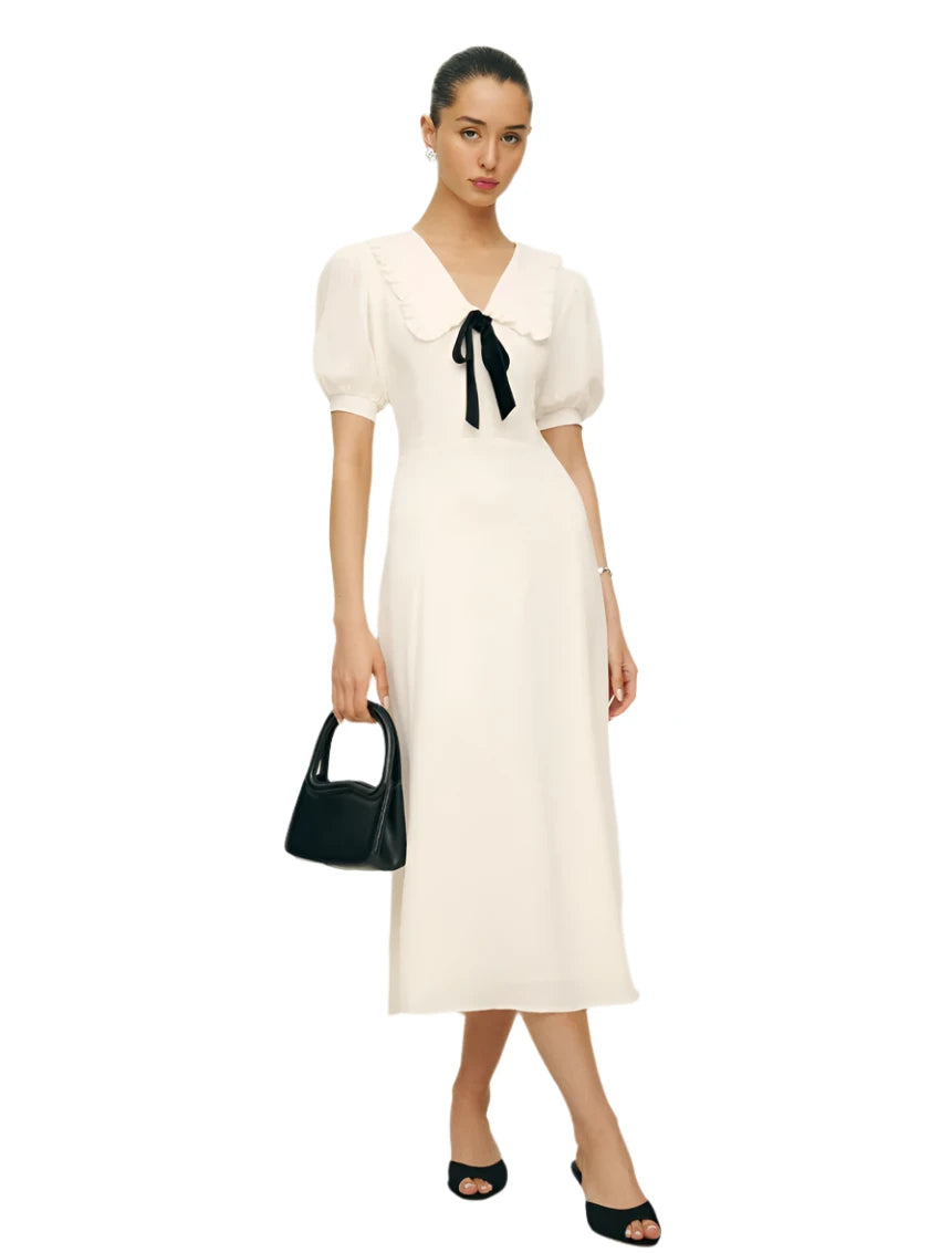 White Midi Dress | Zalia Atelier