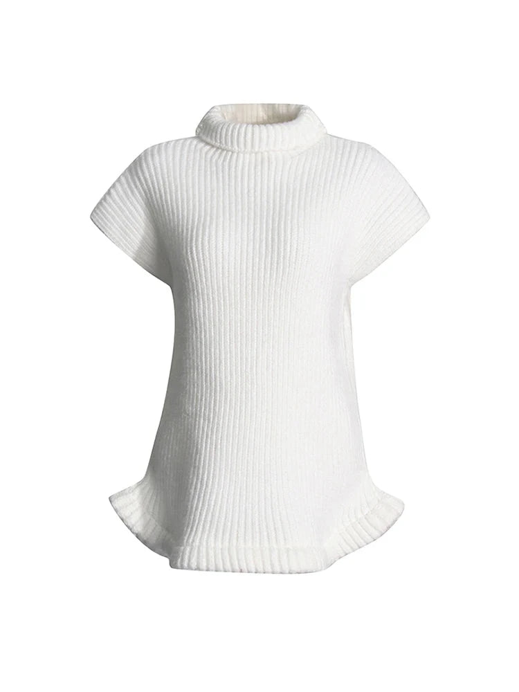 White Short Sleeve Knit Top