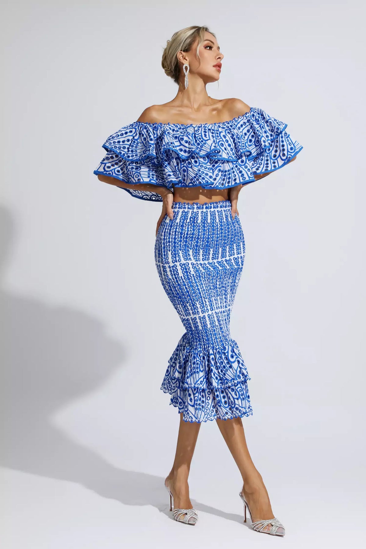 Embroidery Top and Skirt Set Charo Ruiz Dupe