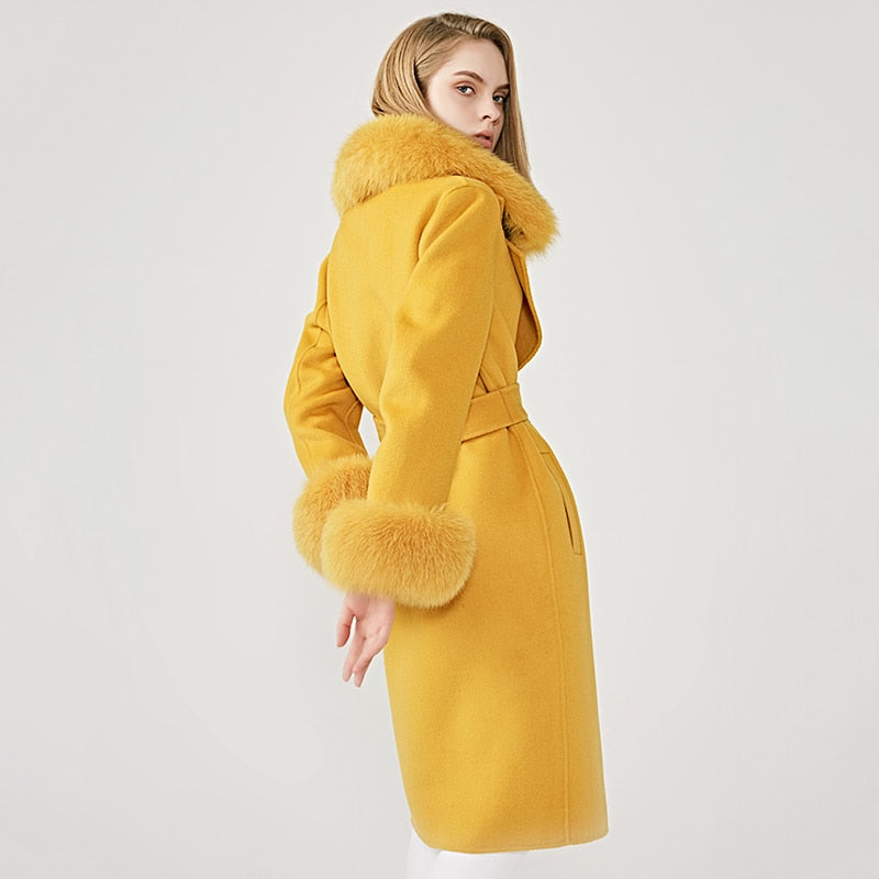 Kylah Cashmere Wool Coat