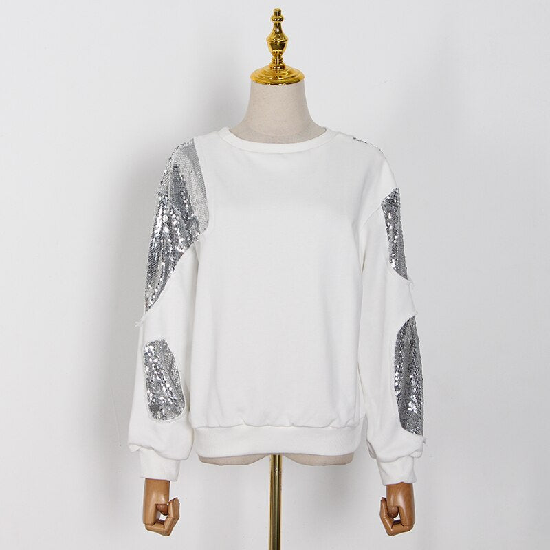 Patchwork Sequins Sweatshirt