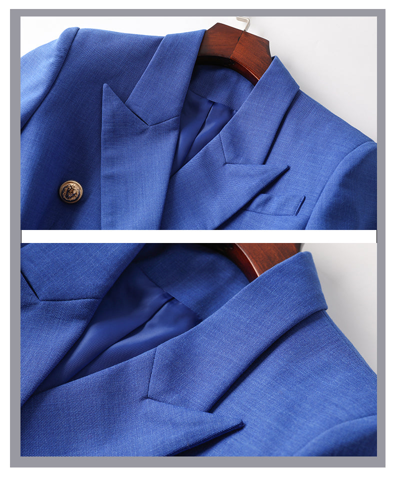 Blue Slim Fit Blazer