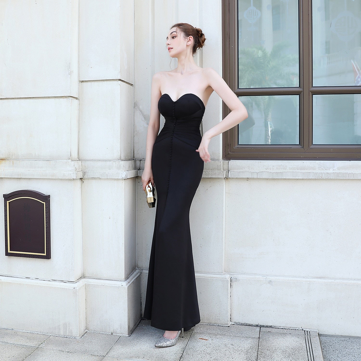 Best selling black prom gown