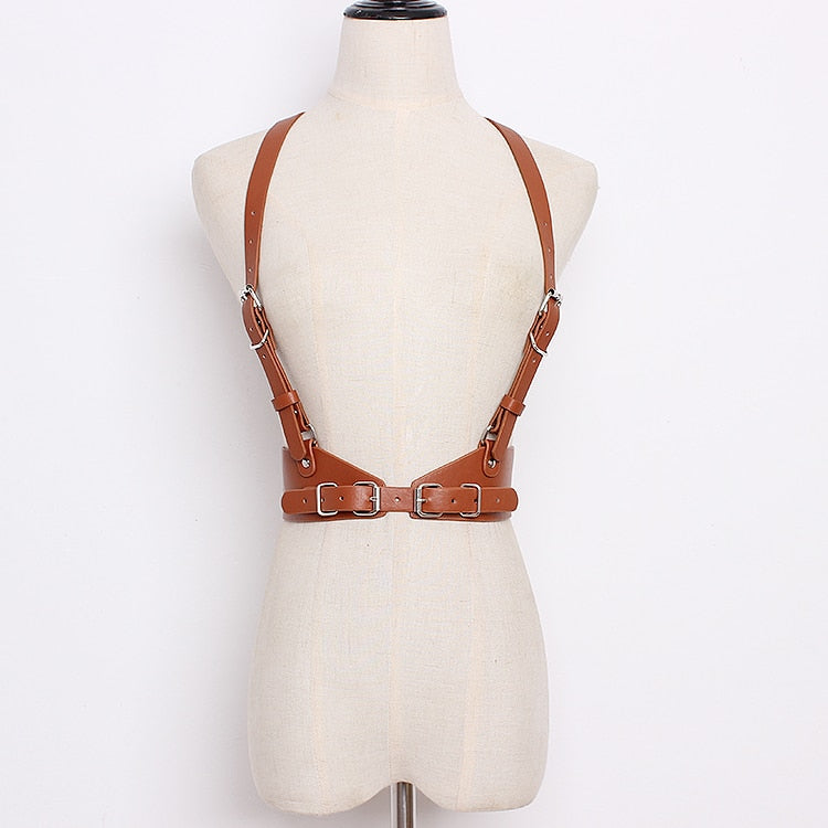 PU Leather Suspender Belt