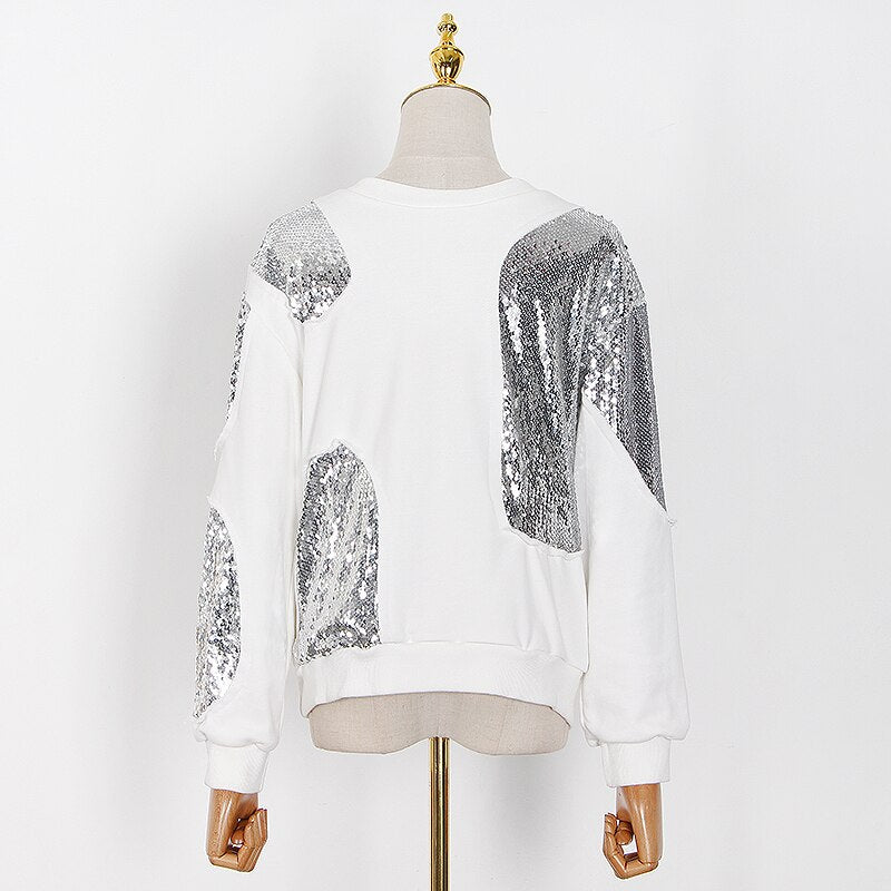 Patchwork Sequins Sweatshirt