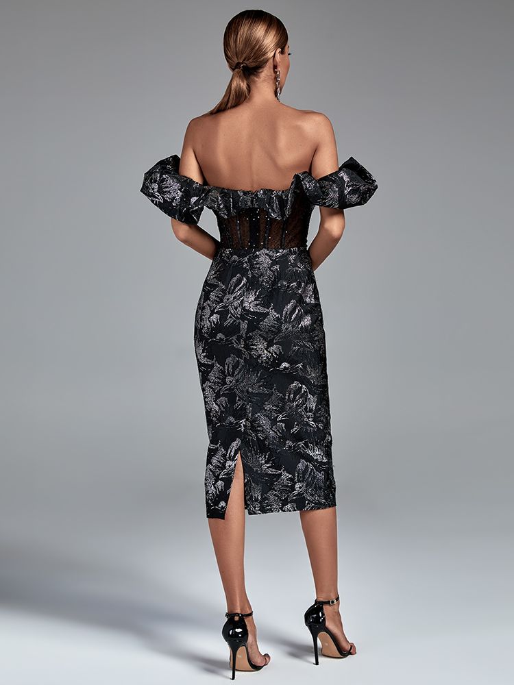 Jacquard Evening Dress