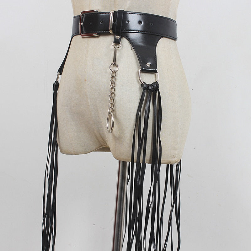 Black Belt Tassels and Chain