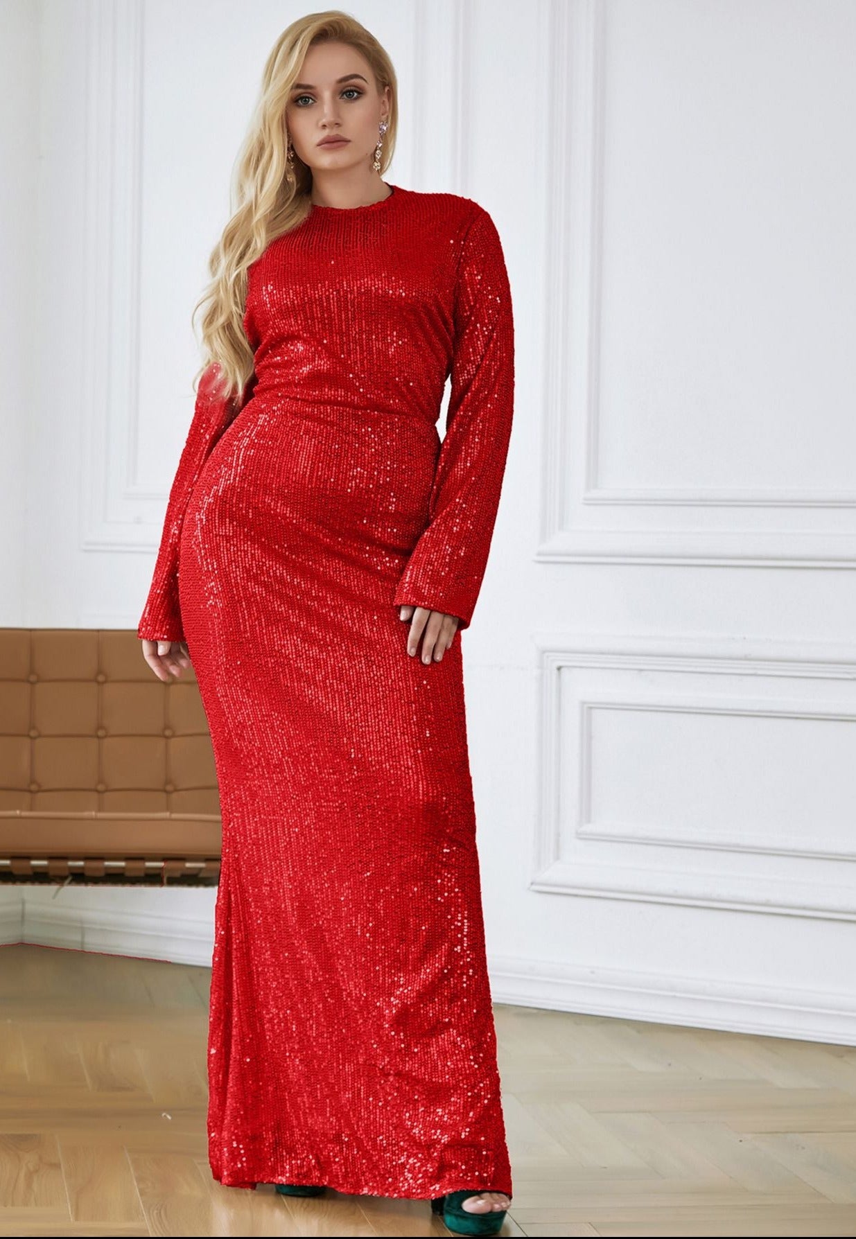 Long Sleeve Party Gown