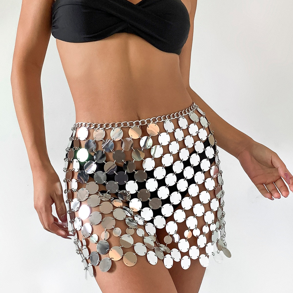 Music Festival style fashion mini skirt