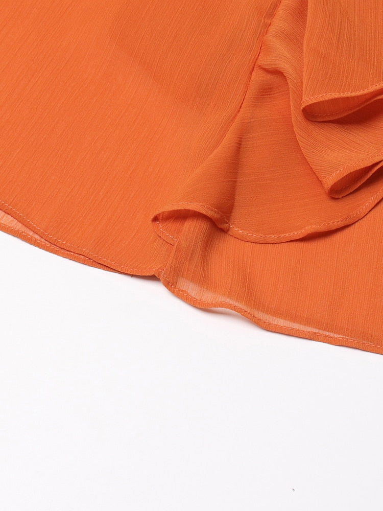 Orange Chiffon Dress