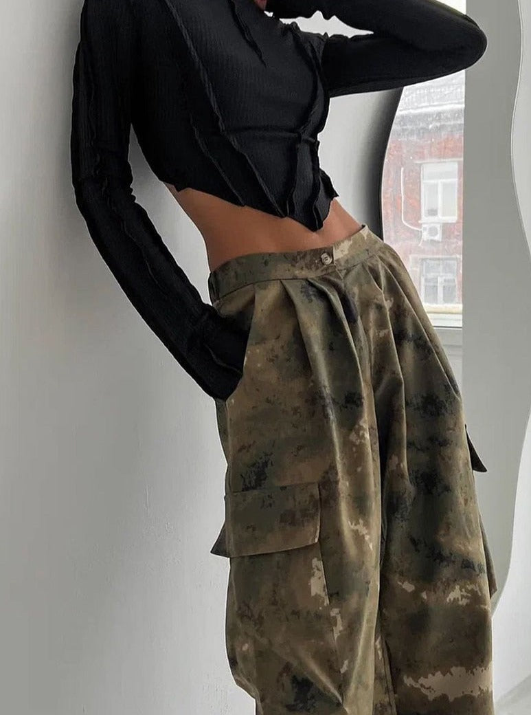 Green Camo Cargo Pants | Street Wear | Streetstyle Chic | Zalia Atelier