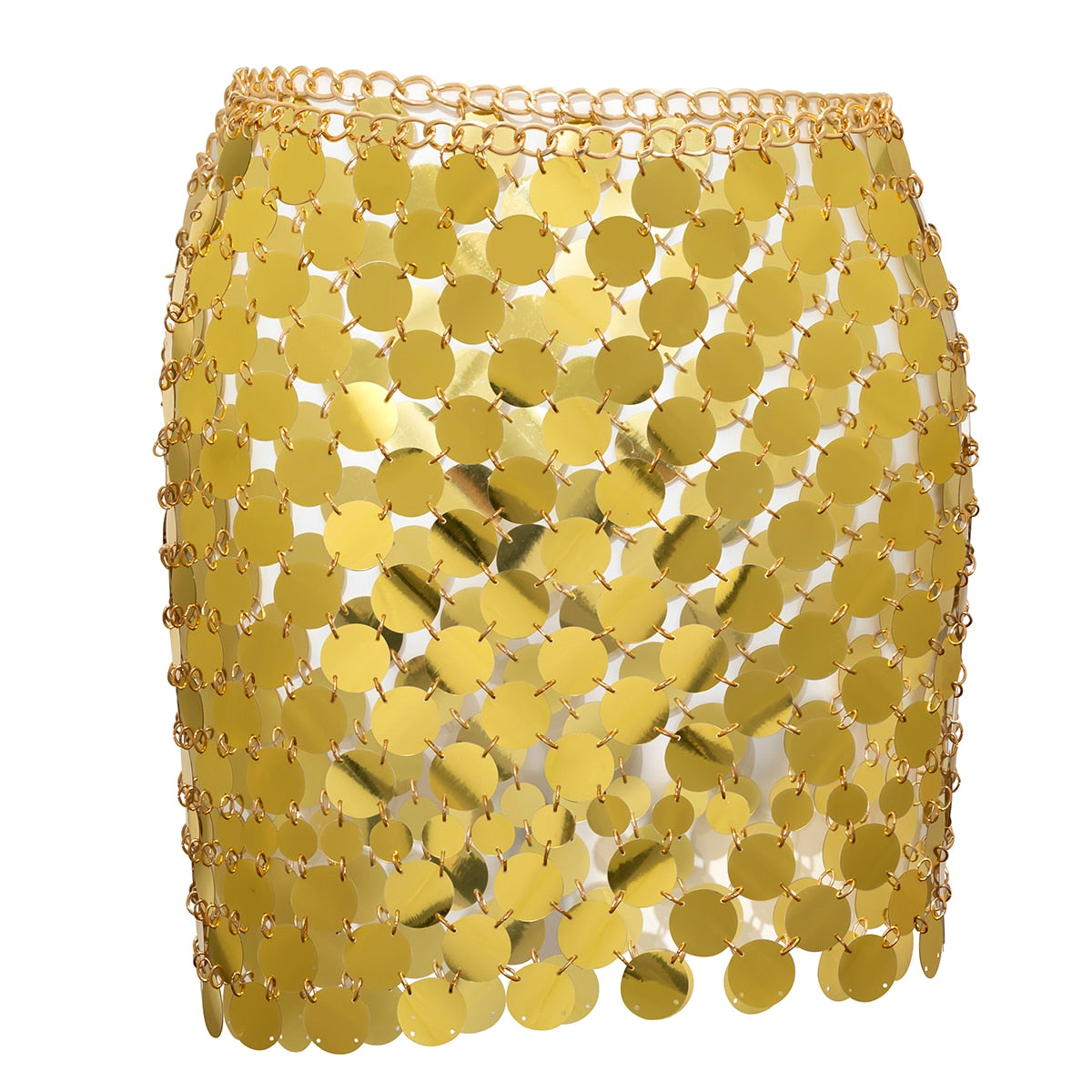 Metallic Mini Skirt