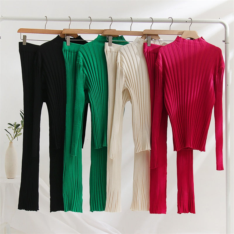 Ribbed Knit Matching Set