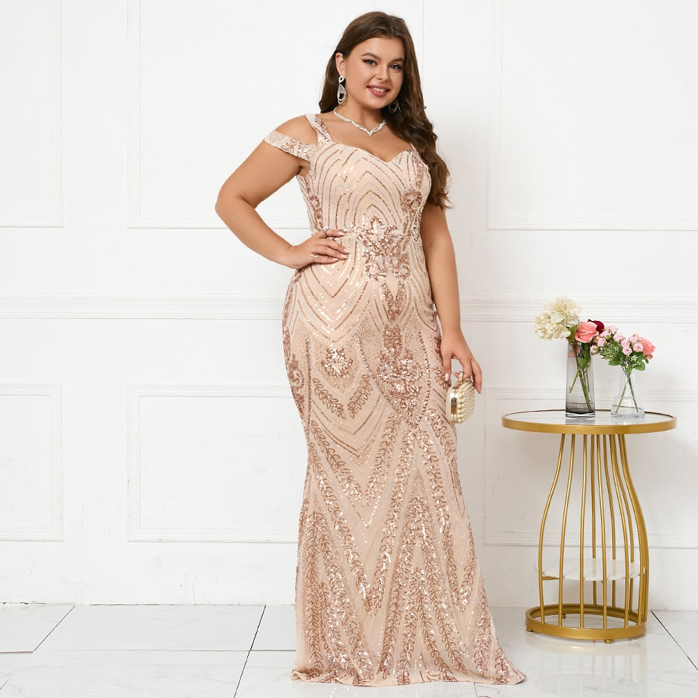 Plus size sexy party gown