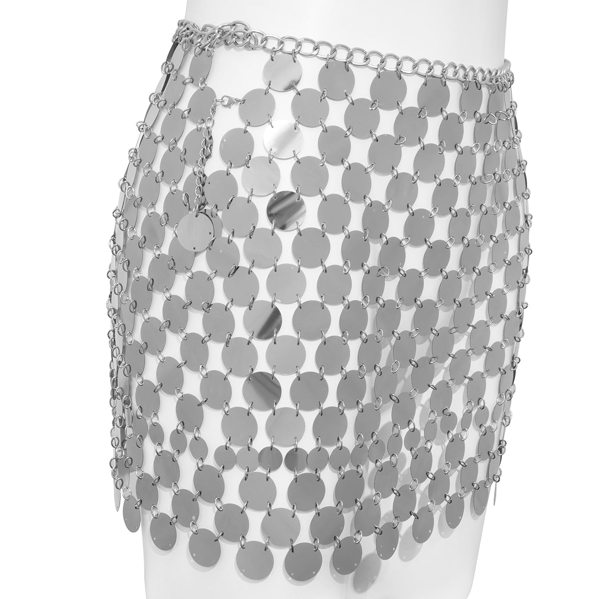 Metallic Mini Skirt