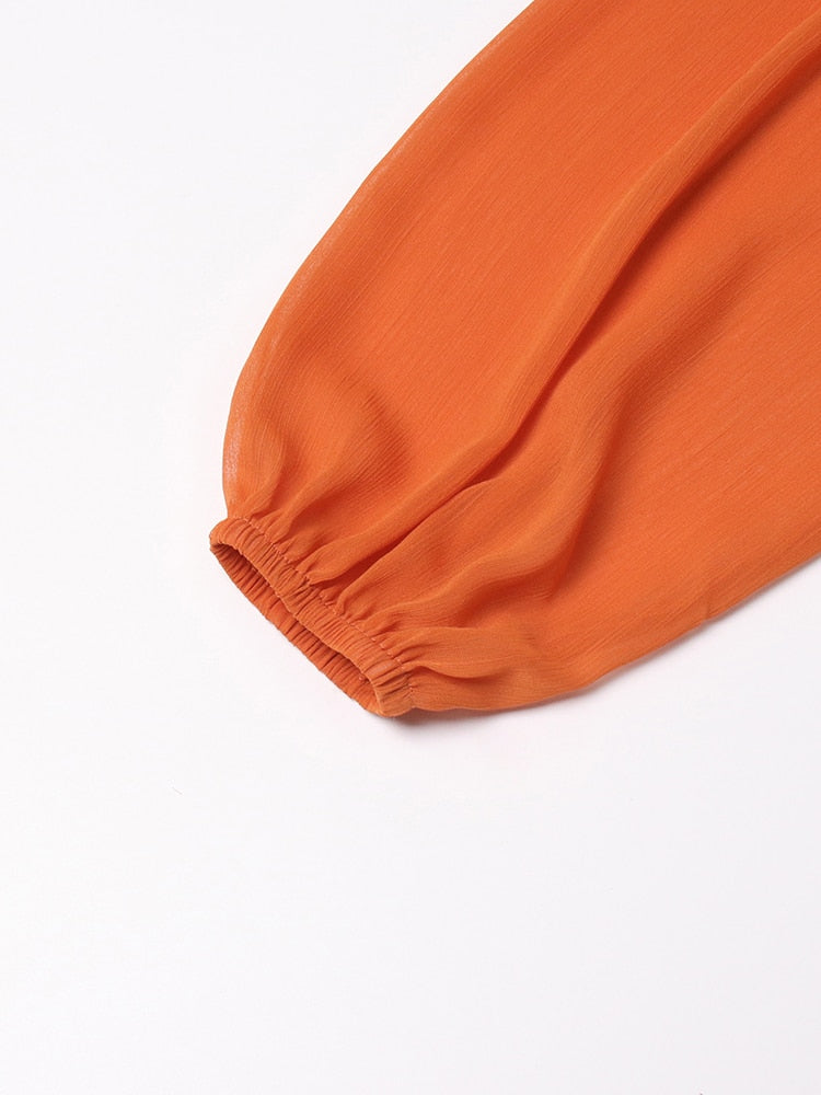 Orange Chiffon Dress