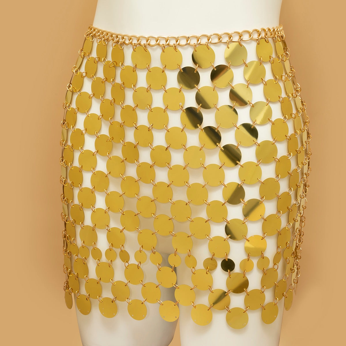 Metallic Mini Skirt