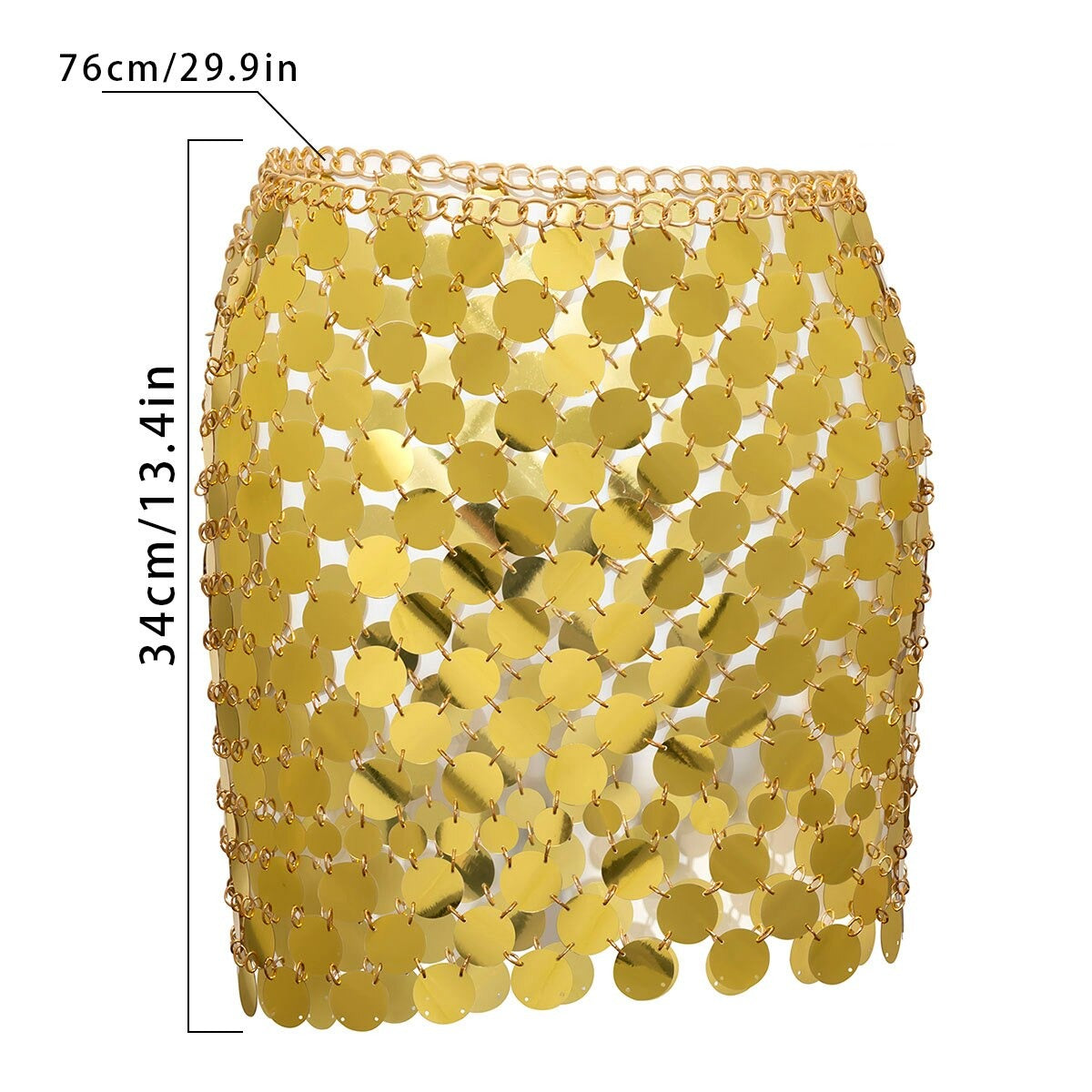 Metallic Mini Skirt