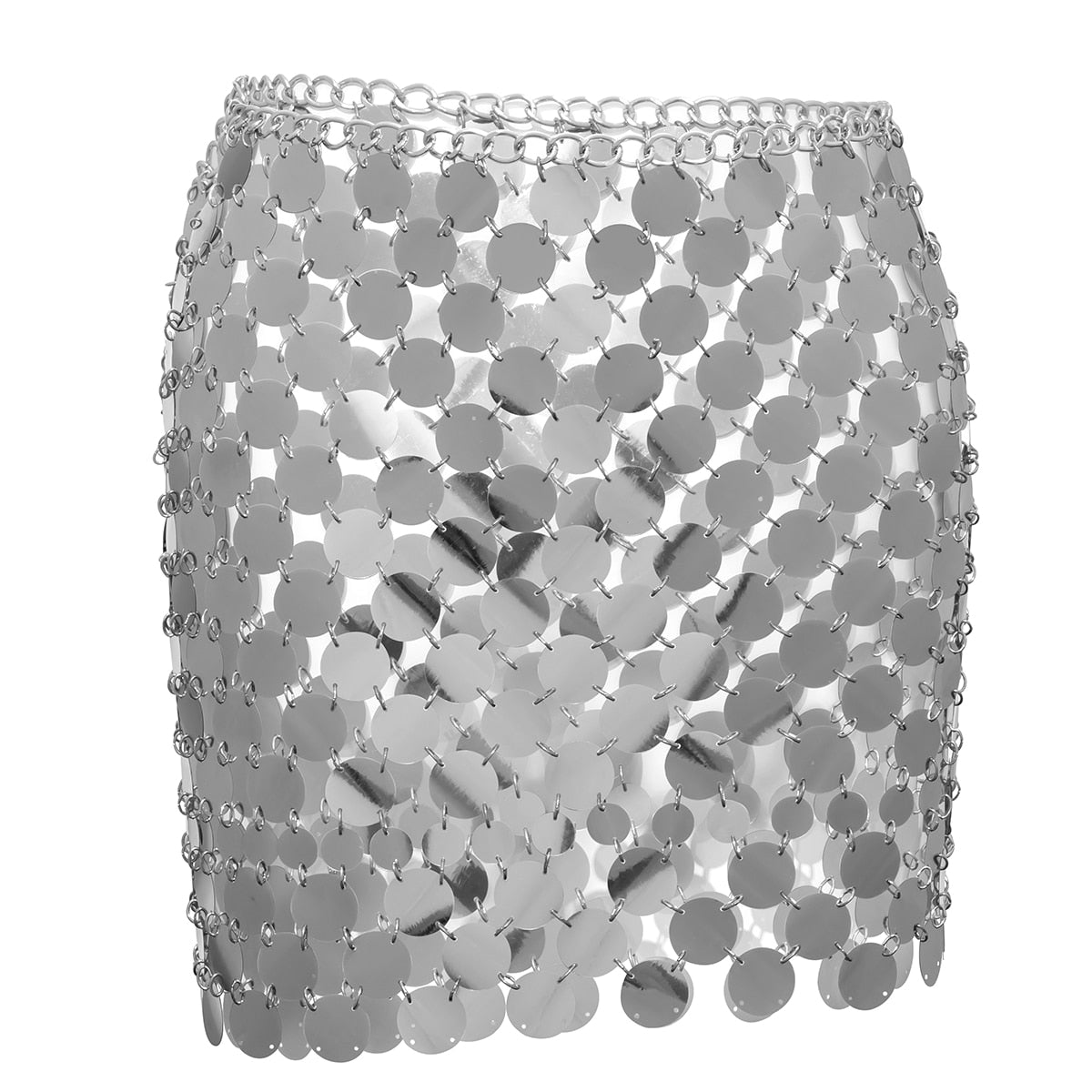 Metallic Mini Skirt