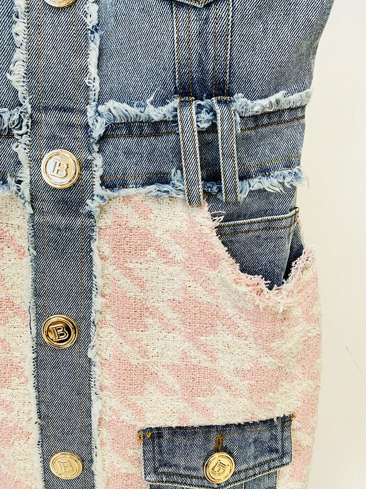 Denim and Tweed Dress