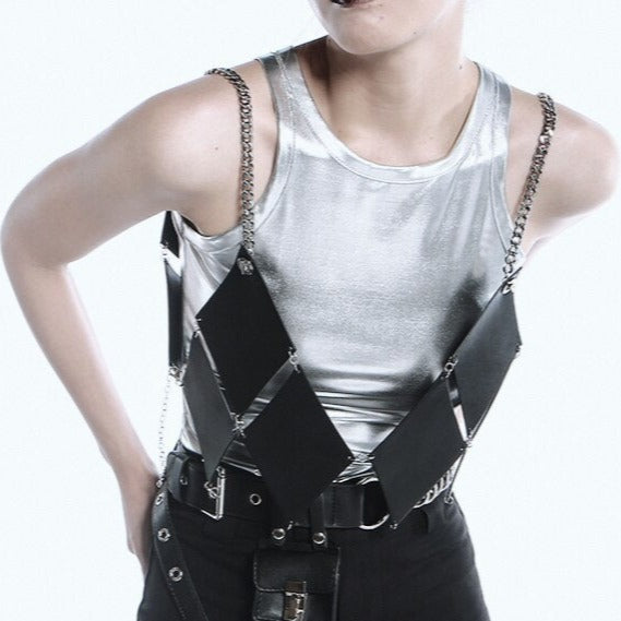 Chain and Leather Top