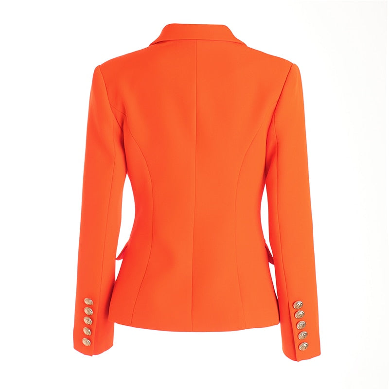 Orange Slim Fit Blazer