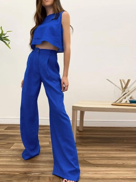 Wide Leg Pants Set