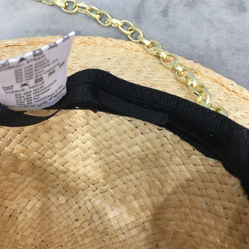 Raffia and Chain Hat